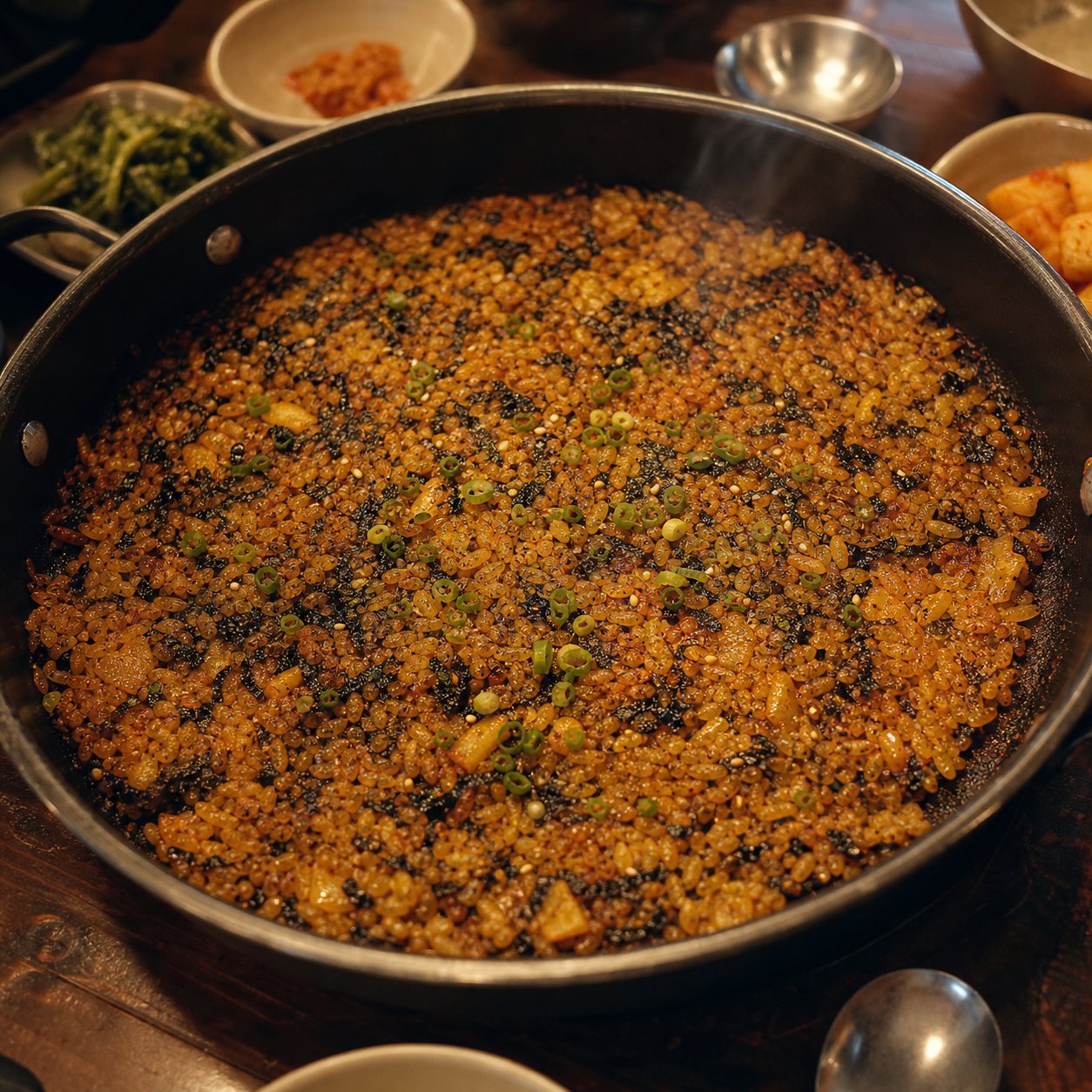 감자탕을 먹고 즐기는 볶음밥